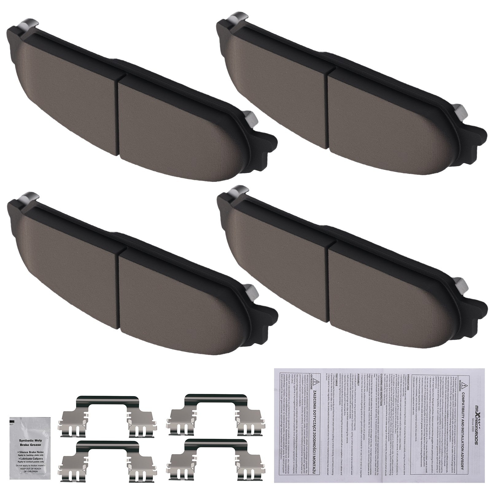 ListingFront L&R Ceramic Brake Pads Kit for Dodge Caliber