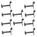 3-inch Chrome Slatwall Single Garment Hook Slatwall Hanger Pack 10