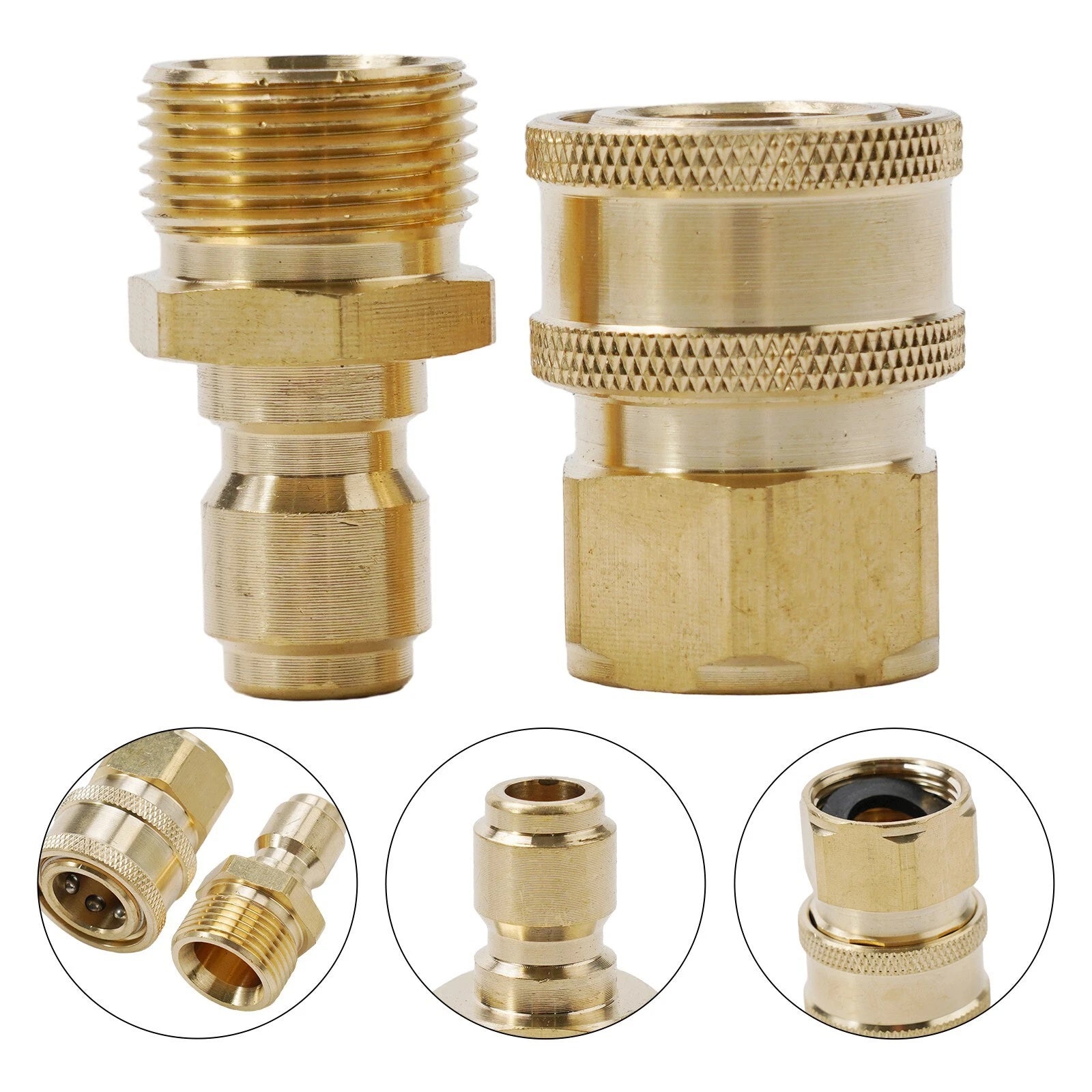 Quick Connect Nozzles 3/8 M22 Adapter Brass Fittings For High
