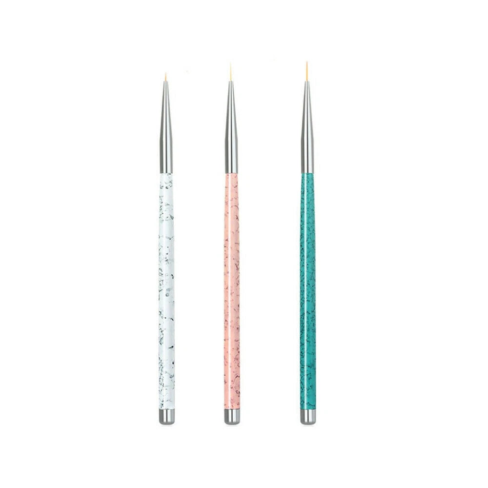 3pack Nail Art Brush Pen Dotting Painting Drawing Liner Paint Line