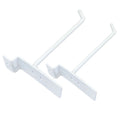 6" Slatwall Hook Panel Display Hooks, 1/4" Thickness Metal, White -