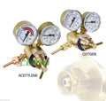 Solid Brass Oxygen & Acetylene Regulator Gauge Fit Victor Type Gas