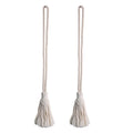 Curtain Tiebacks With Tassels Bohemian Aesthetic 60cm Cotton White 2