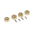 Set Brass Wheel Weight Hex Adapters For Axial Scx24 Axi90081 1/24 Rc