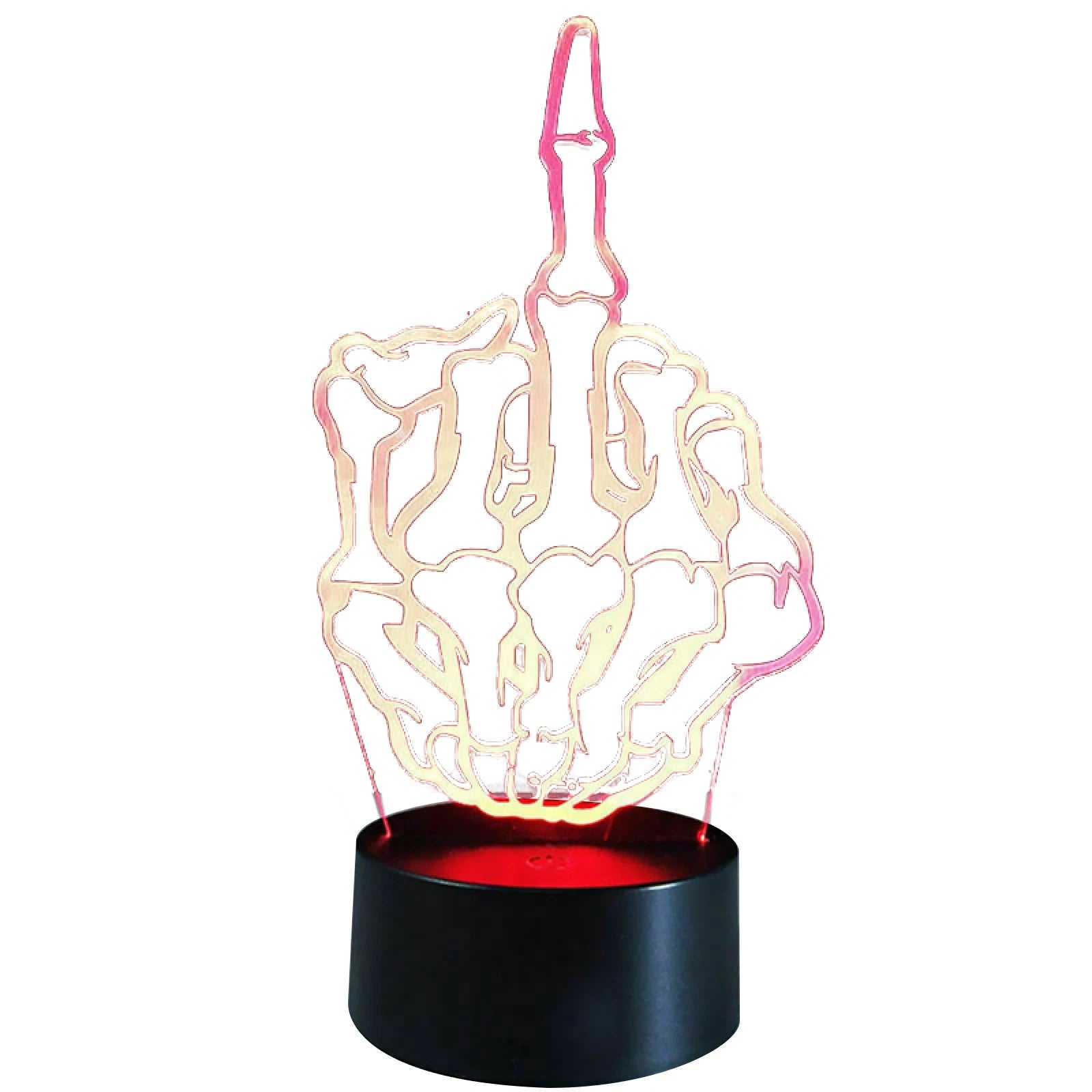 Middle Finger 3d Led Illusion Night Light Desk Table Lamp Decor 7