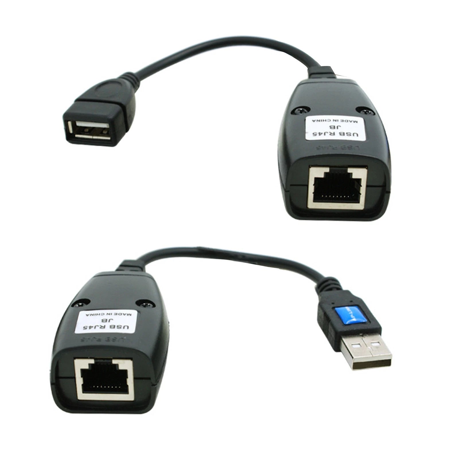 Usb 2.0 Extension Ethernet Rj45 Cat5e/6 Cable Adapter Extender Over