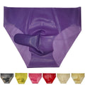 Men's Latex Underpants Low Waist Briefs With Elephant Nose Design For