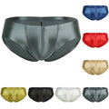 Mens Oil Shiny Glossy Boxer Shorts Underwear Lightweight Lounge