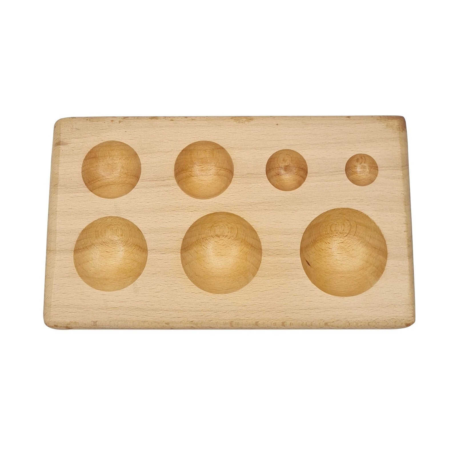 7-cavity Metal Forming Round Shaped Wooden Dapping Block - Jewelry