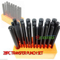 28pc Center Punch Steel Transfer Punch Set