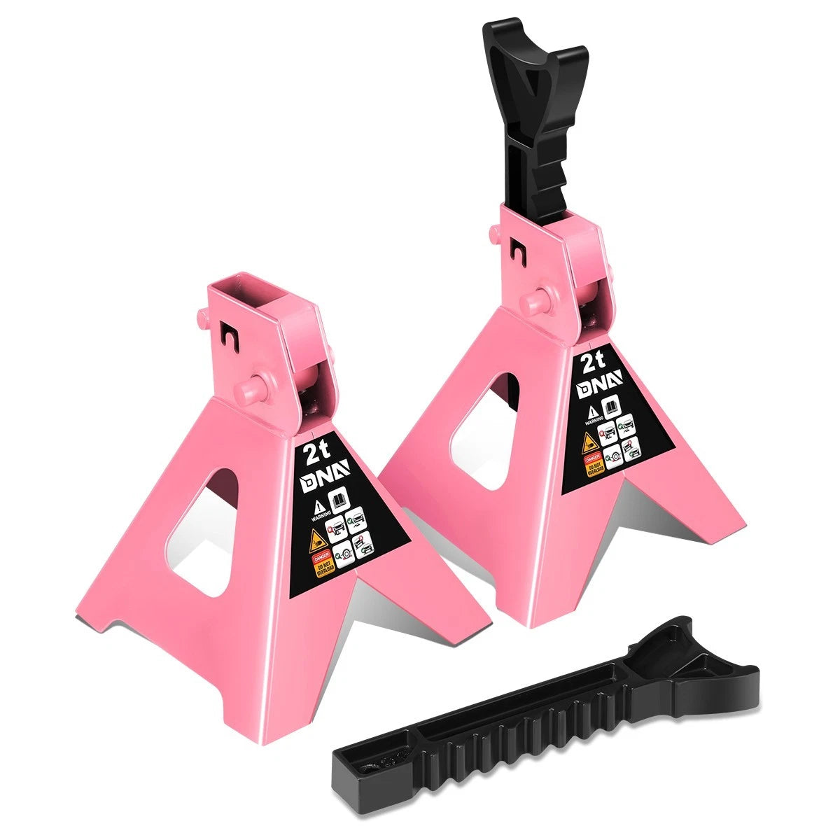 10.6"-15.5" 4400lbs Capacity Pink Carbon Steel 2 X Jack Stands For