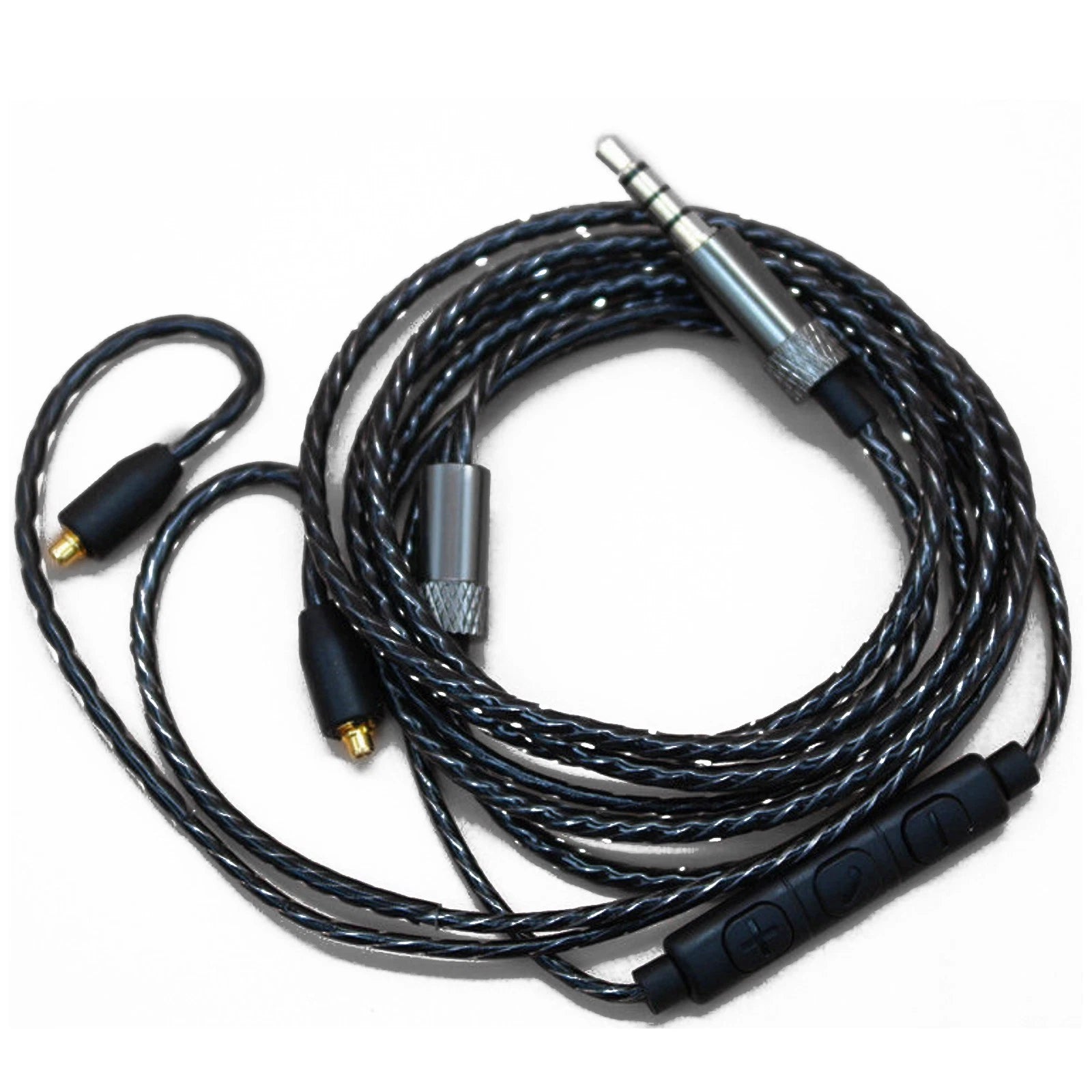 Black Volume Control Mmcx Audio Cable Cord For Shure