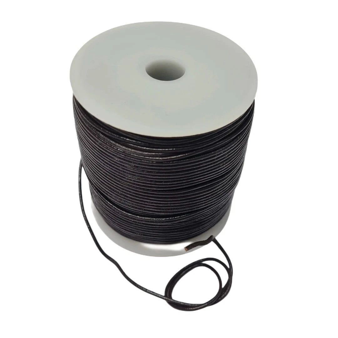 Round Leather Cord 1.5mm Brown – Genuine Leather String For Jewelry