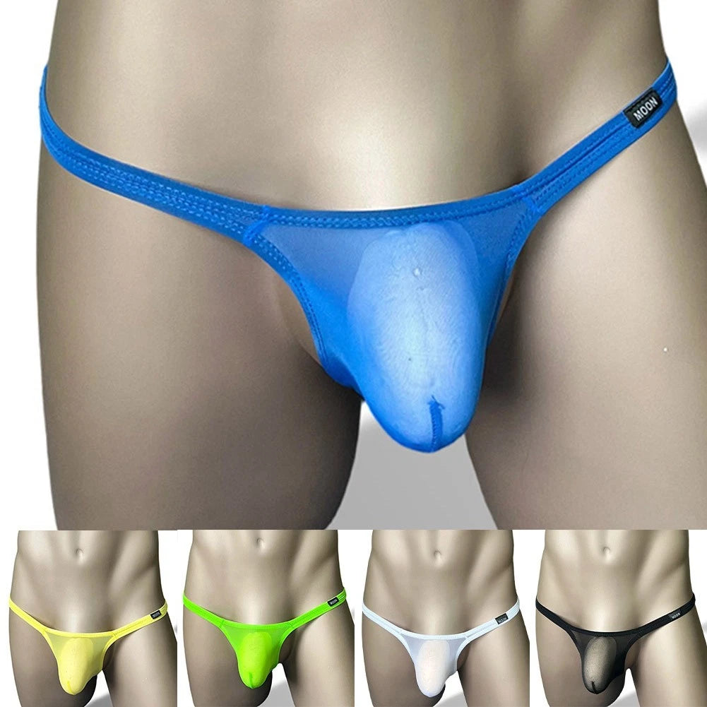 Men Thong Underwear With Ergonomic Pouch And High Content Spandex For