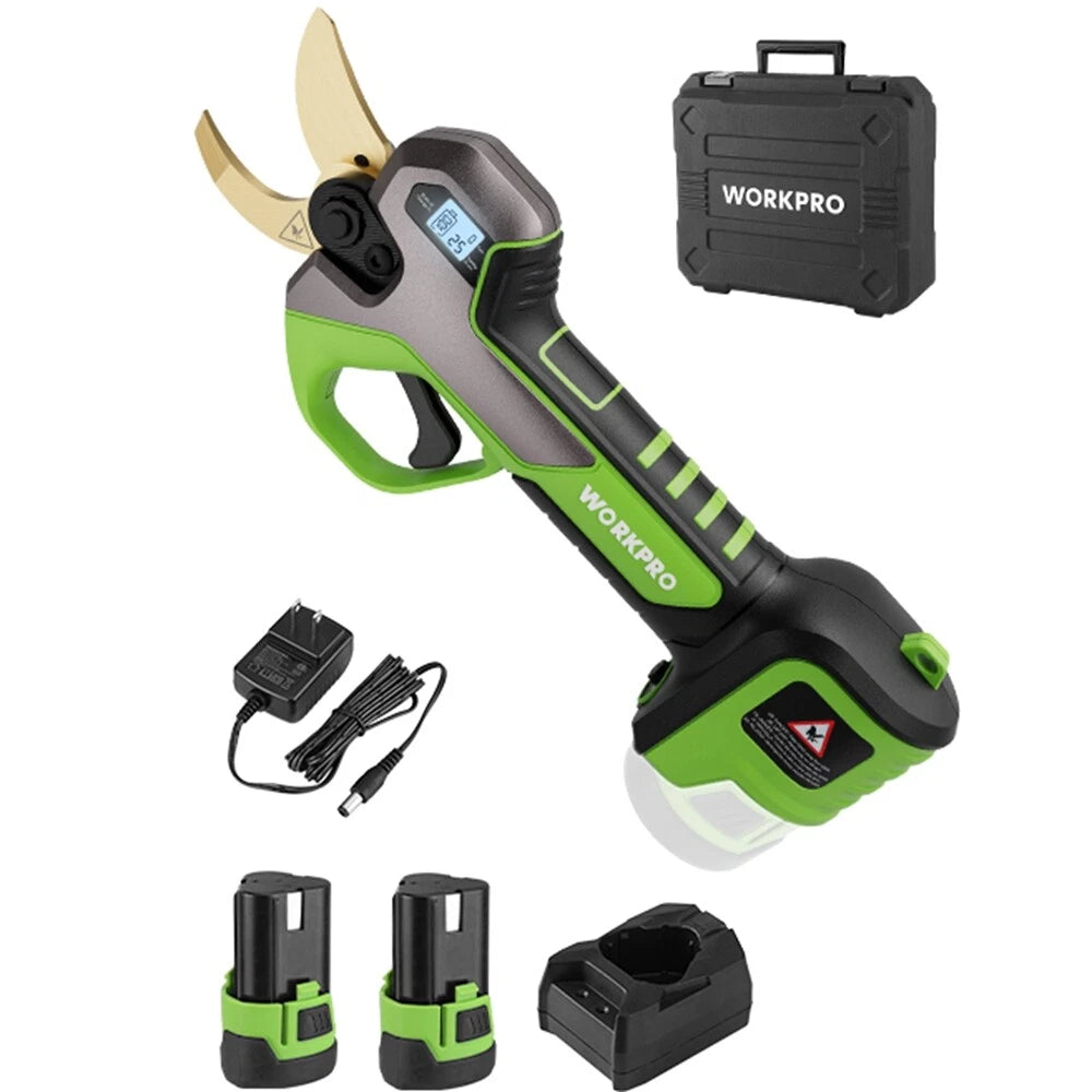 Workpro 12V Electric Pruning Shear Cordless Branch Cutters 1.2"