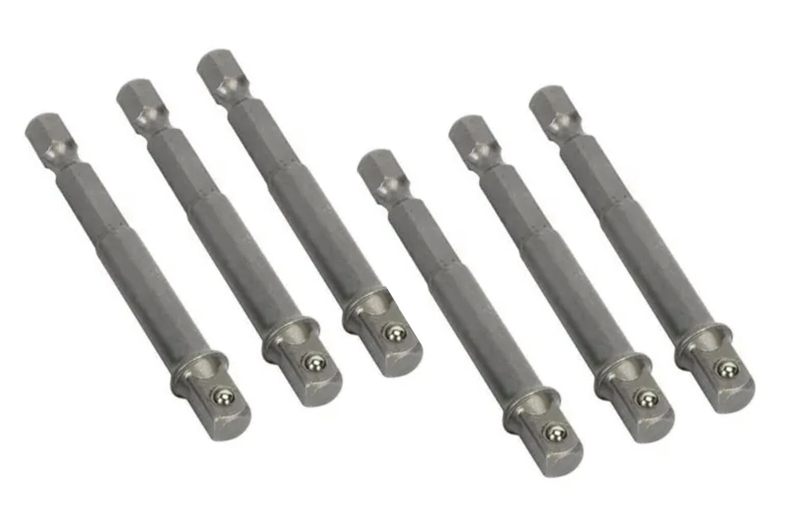 6-pack 1/4" Power Driver Adaptor Extension Bar Drill Bits Socket