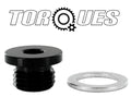 M14x1.5 Round Head Port Plug with Washer in Black