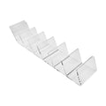 4 Inch Slatwall Lucite Clear Acrylic 6 Way Clutch Bag Display Fixture