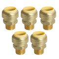 XFITTING 1" Push Fit x 3/4" Male NPT Adapter - 5 Pack