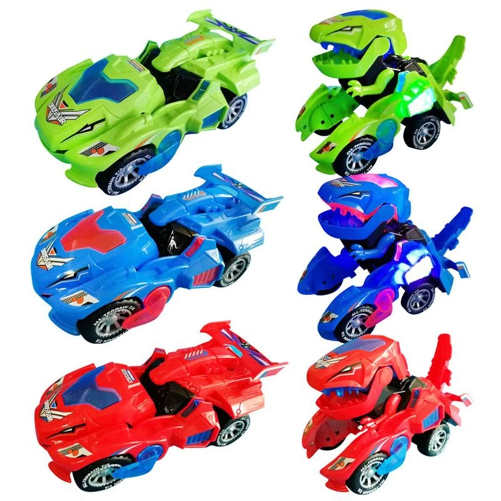 Transforming Dinosaur Led Car Automatic Dino Dinosaur Car For Kids 3+