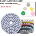 1*5inch 125mm Dry/wet Diamond Polishing Pads Flexible Grinding Discs