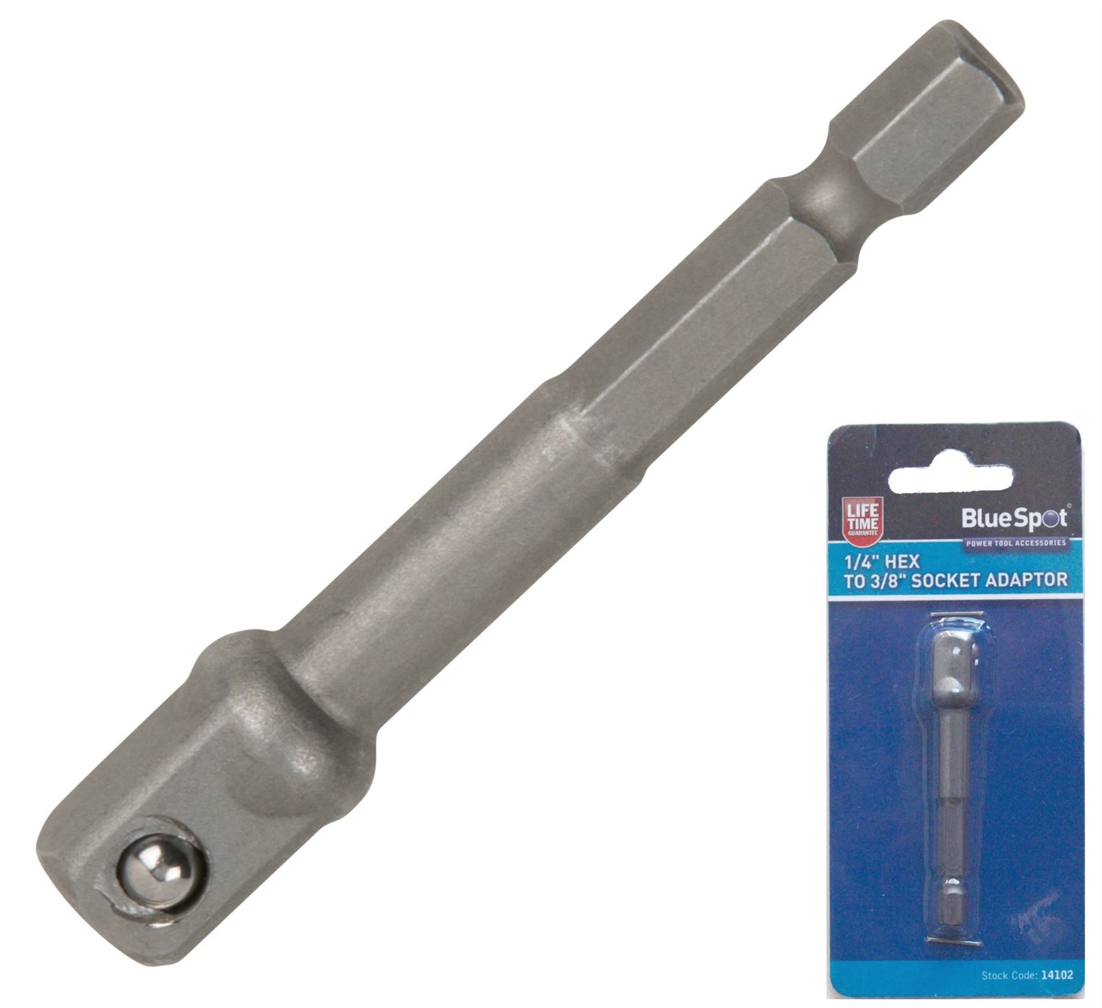 BlueSpot Impact 3/8"  Drill Driver Bit Socket Adapter Hex Shank Extension BarOpe