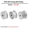 HTD 5M Timing Belt Pulley 15 - 25T