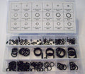 225pc O-RING ASSORTMENT RUBBER SAE HYDRAULIC AUTOMOTIVE PLUMBING WASHER SAEOpens
