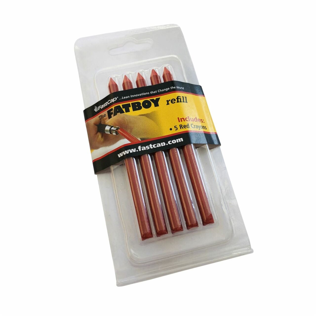 FastCap Fatboy Pencil Red Crayon Refill x 5