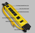 Ul 125V 15amp 1875 Watt Six Outlet Metal Power Strip On/off Switch
