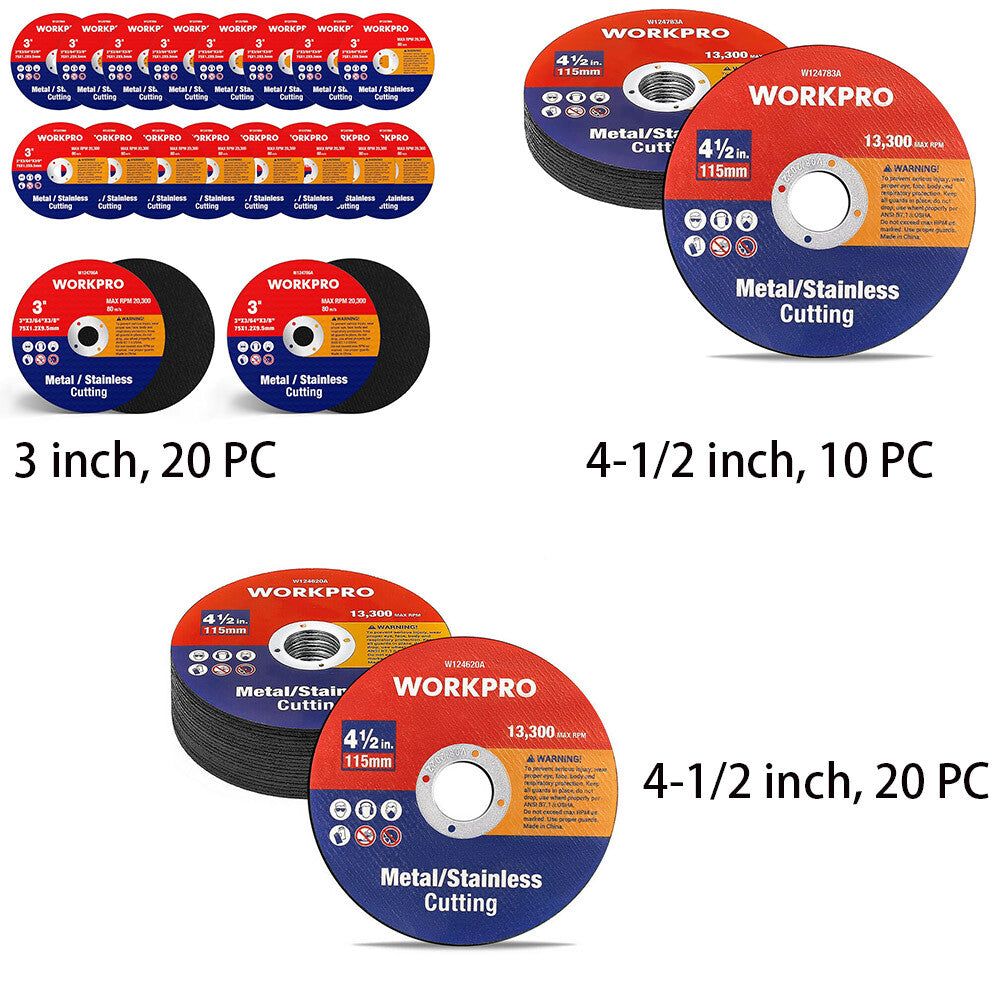 WORKPRO 20-Pack Cut-Off Wheels for Metal & Stainless Steel by WORKPRO