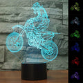 Led Color Changeable Night Light 3d Lamp Toys Motorcycles Motocross