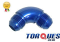 AN -12 (12AN AN12) 90 Degree Swept Flare Union Male to Male Adapter