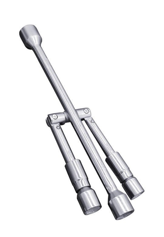 Tyre Wheel Nut Socket Remover Foldable Cross Lug Wrench 4 Way 17 19 21