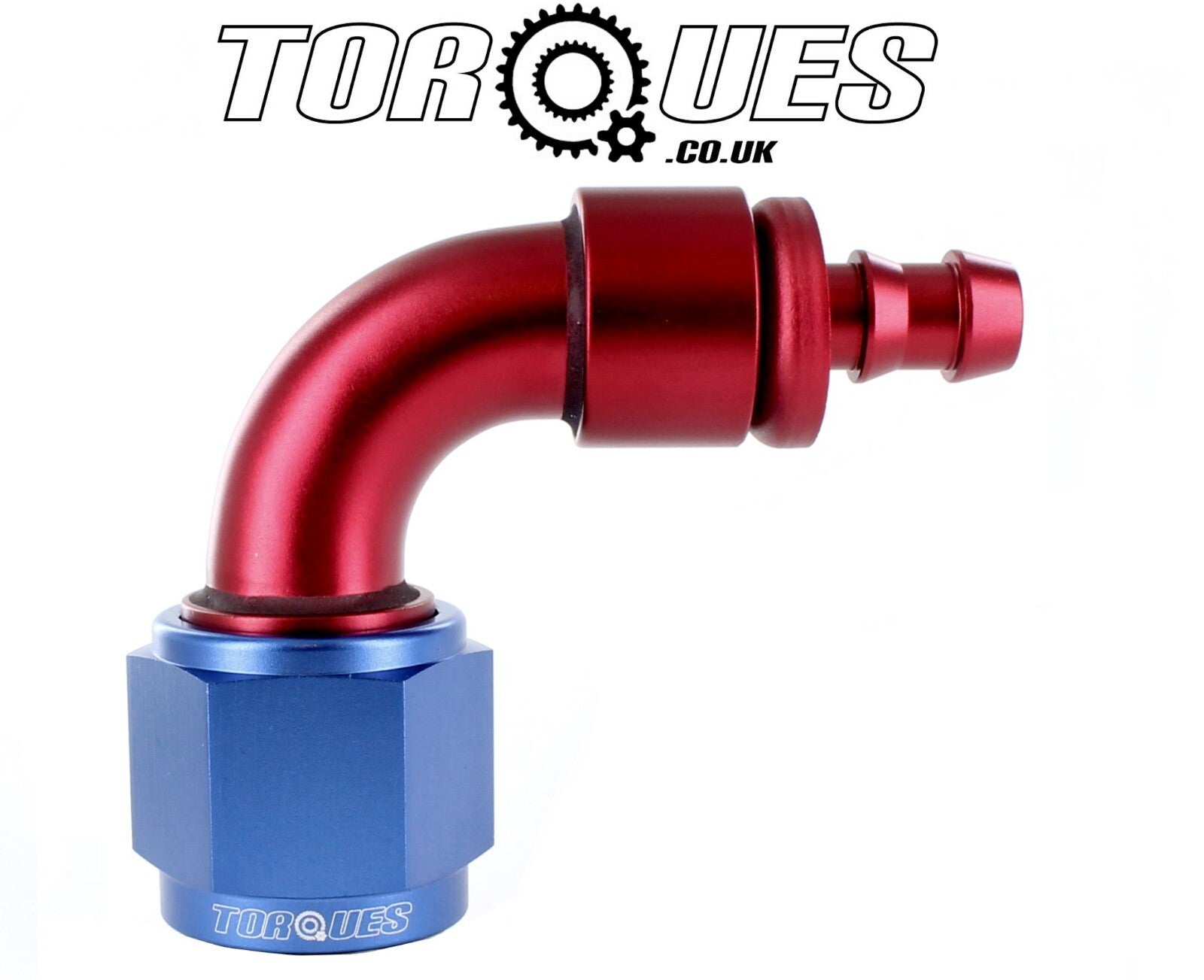 AN -10 (AN10) 90 Degree Push-On 8mm 5/16" Barb Hose Fitting