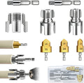 3PCS Pvc Pipe Threader Tool Kit-1/2" 3/4" 1" Dual-Function Integrated