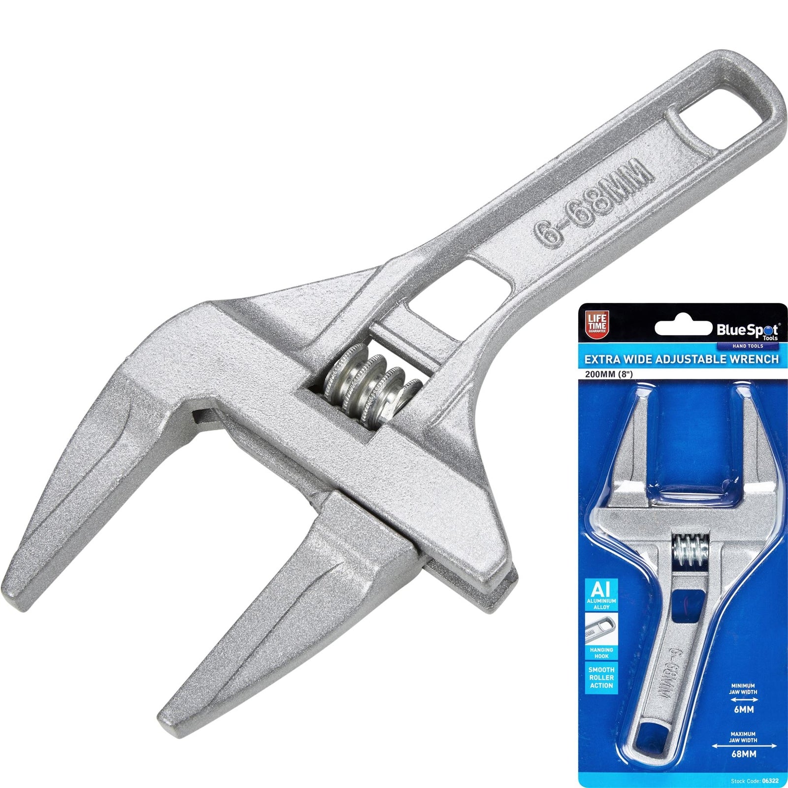 BlueSpot Extra Wide Opening Jaw Adjustable Spanner by BlueSpot