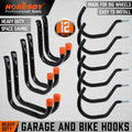 12 Pack 7 Inch Garage Utility Hooks Heavy Duty Wall Mount Storage Hangers 70LBS
