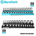DURATECH 2PCS 3/8" Drive Magnetic Socket Organizer Set Socket Holders