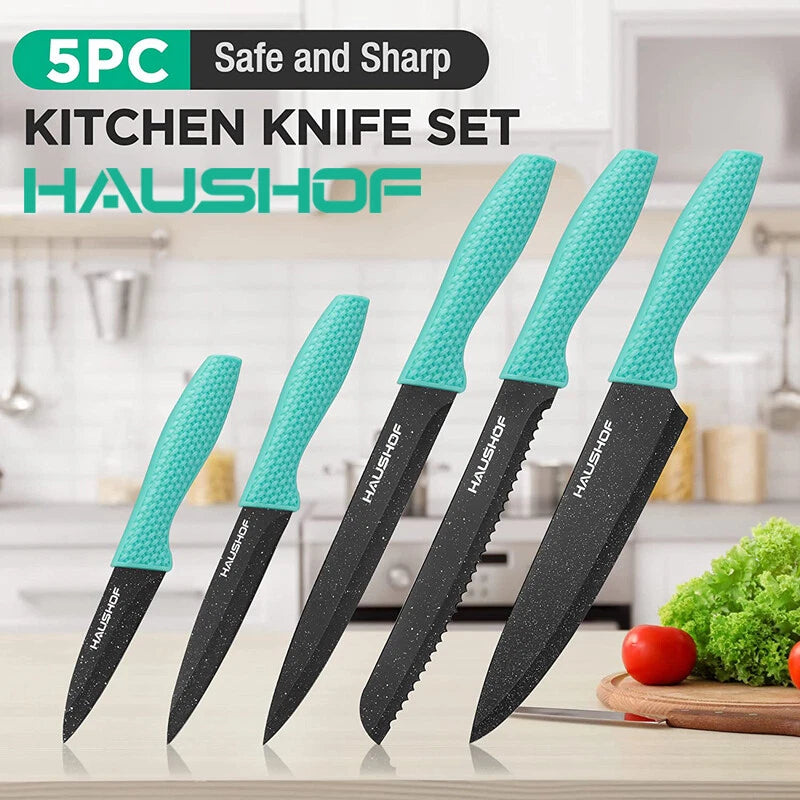 Haushof Kitchen Knife Set Knife Sets Block Premium Steel Knives Set