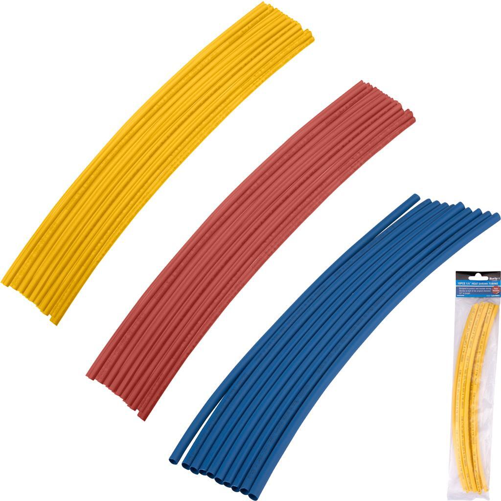 BlueSpot 10pc Long Cable Tube Sleeving Wire Wrap Electrical Heat Shrink TubingOp