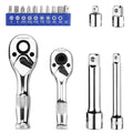 Stubby Ratchet & Bit Driver Set 16 PCS
