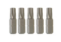 5pc-pack  S2 Steel 6.25mmx25mmL Torx Star Tamperproof Bits:T8H-T40H Option