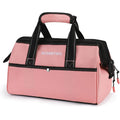 WORKPRO 13-Inch Tool Bag Pink Soft Cloth Tool Storage Bags Wide Mouth Tool Bag