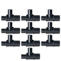 10 Pack XFITTING 1" x 3/4" x 3/4" PEX-B Tee, Poly Alloy, Lea