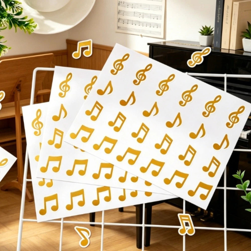 Gold Black Music Stickers 20 Sheets For Student Incentives And Music