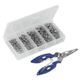Stainless Steel Fishing Split Rings Kit Lure Connectors Loops Tackle