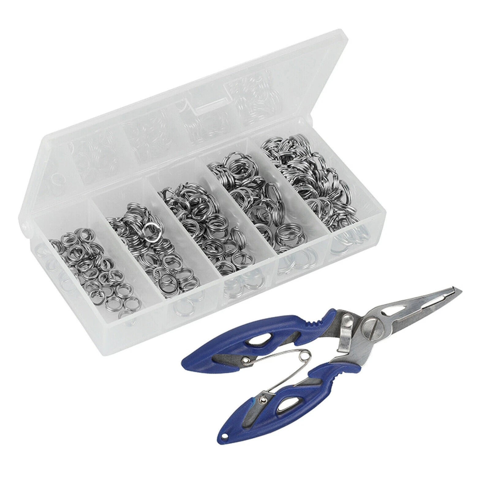 Stainless Steel Fishing Split Rings Kit Lure Connectors Loops Tackle