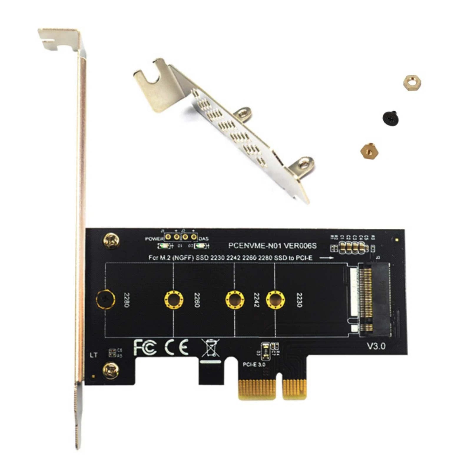 1*pci-express 1x To M.2 Ngff Adapter Card Pcie 3.0 X1 To Nvme Ssd M2