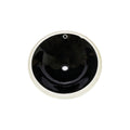Ladle Shaped Undermount Bathroom Vanity Sink, 17-1/2" Diameter Black
